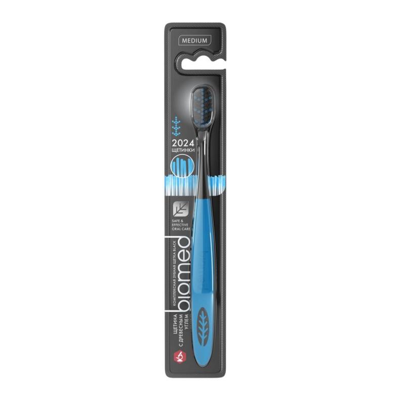 Зубная щетка BIOMED Black 1шт цвет в асс