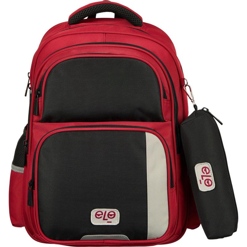 Рюкзак школьный Комус Класс case бордовый, пенал, 2 отд,40.5x29.5x14.5(16')