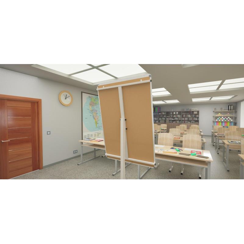 Флипчарт 70х100 на роликах Кoмус