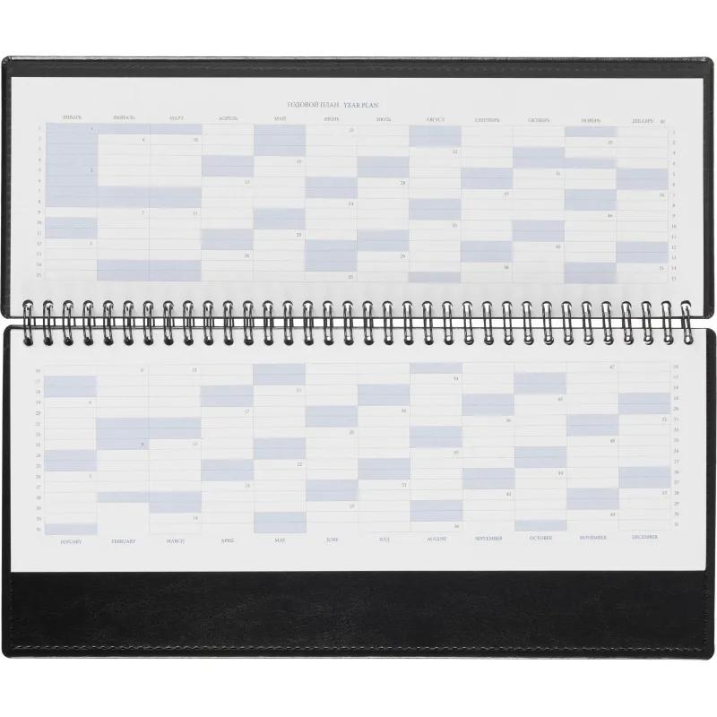 Планинг датированный 2026, черн, 303х150 мм, 120стр, Agenda