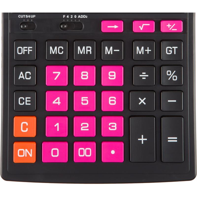 Калькулятор настольный ПОЛНОРАЗМ Attache AF-446BR,12р,дв.п,ч/роз,203x153x48