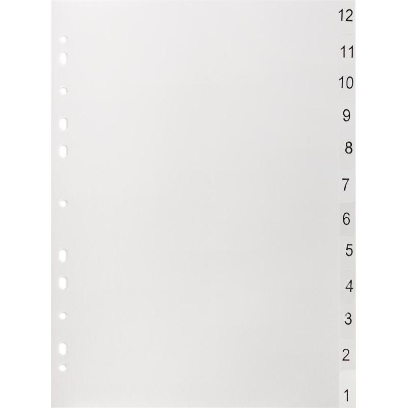 Разделитель листов 12-1 цифровые пластик.Комус