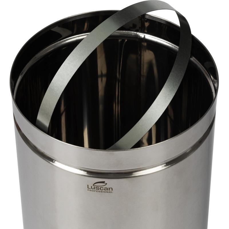 Ведро мусорное (урна) с качающ.крышкой нерж.сталь Luscan Professional 30л