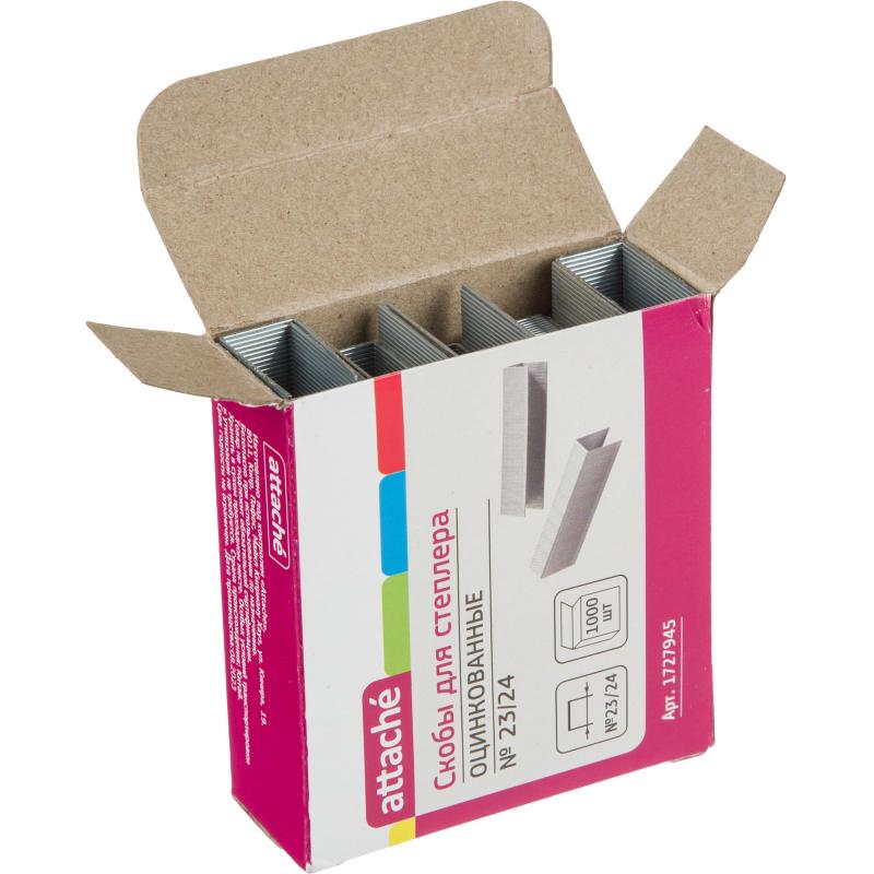 Скобы для степлера N23/24 Attache стальные 1000 шт/упв картонной коробке