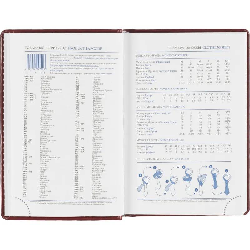 Ежедневник датированный 2026, бордо,А6, 100х150 мм,336 стр,Agenda