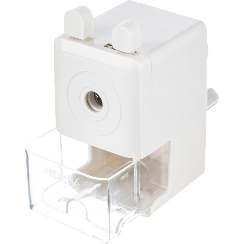 Точилка механическая Attache Economy, 8 мм, фиксация карандаша, белая