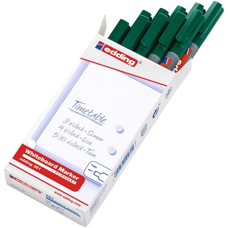 Маркер для белых досок EDDING 361/4, 1 мм, зеленый