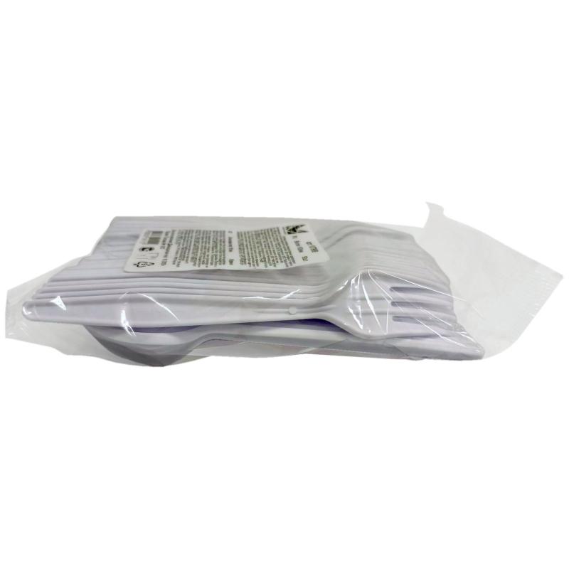 Вилка одноразовая 162мм, бел., кукурузный крахмал, 50шт/уп