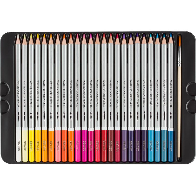 Карандаши акварельные Deli липа 48 цв/наб мет.кор. 6523