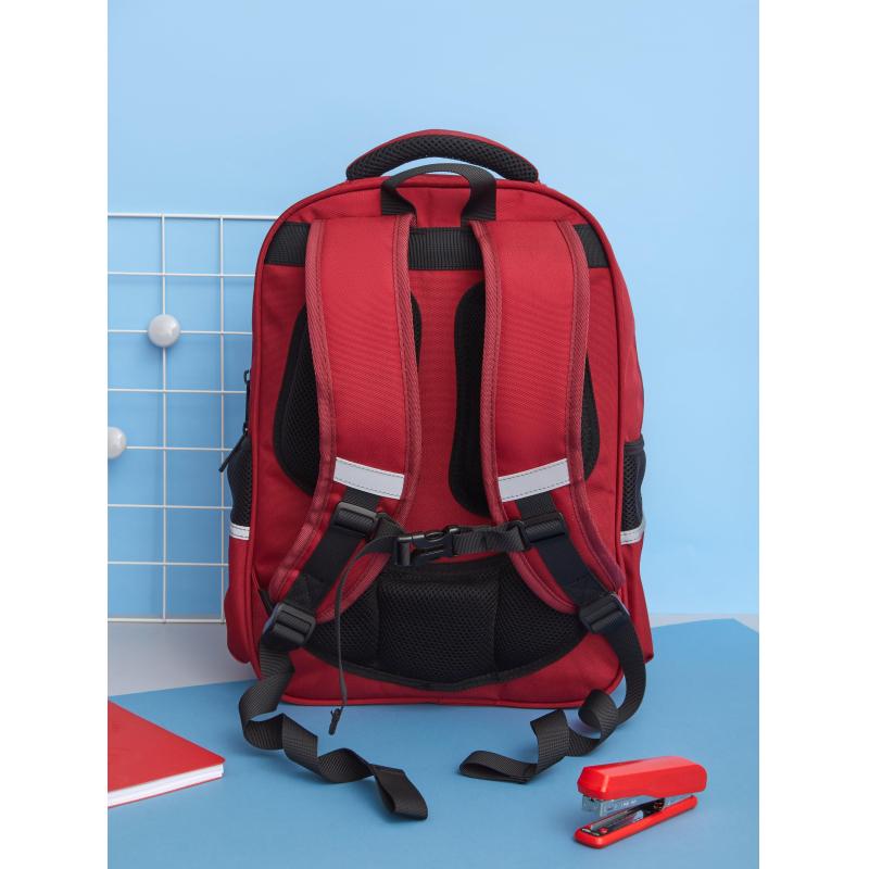 Рюкзак школьный Комус Класс case бордовый, пенал, 2 отд,40.5x29.5x14.5(16')