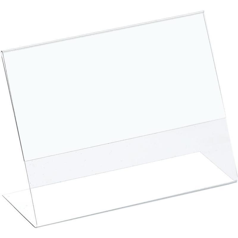 Ценникодержатель настольный д/инф.и L-образный 80x60мм, горизонт.,20шт/уп.