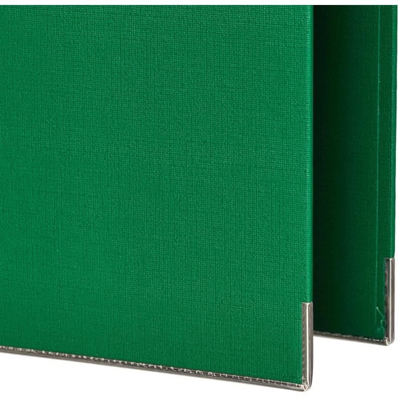 Папка-регистратор Комус Стандарт 75мм  зеленая, ПБП2, карм.кор., мет.уг