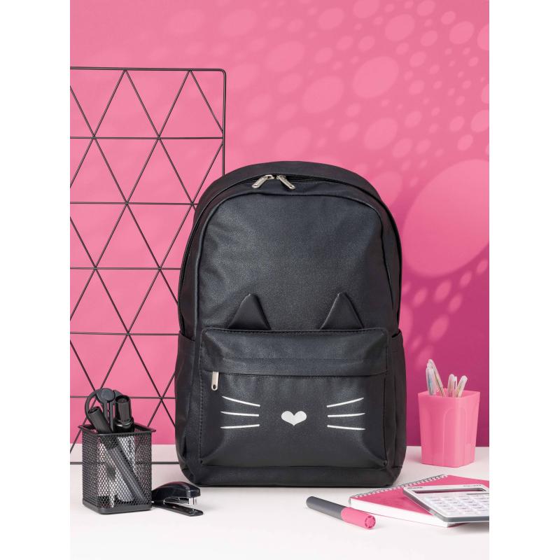 Рюкзак Kitty black экокожа черный