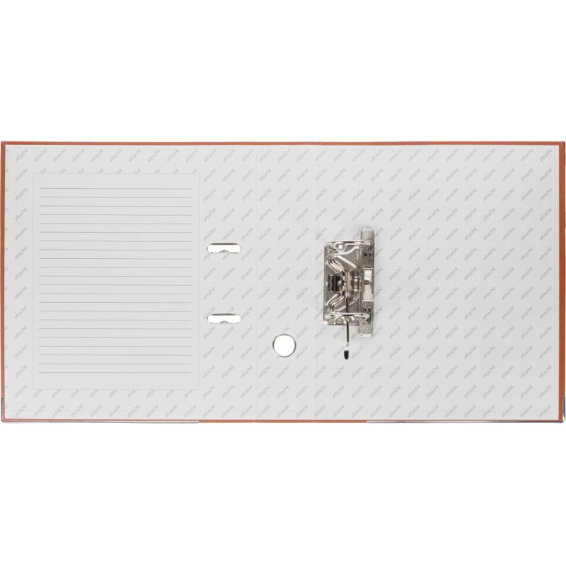 Папка-регистратор 75мм Attache А4, темно-сер., тиснение кожа, мет. угол