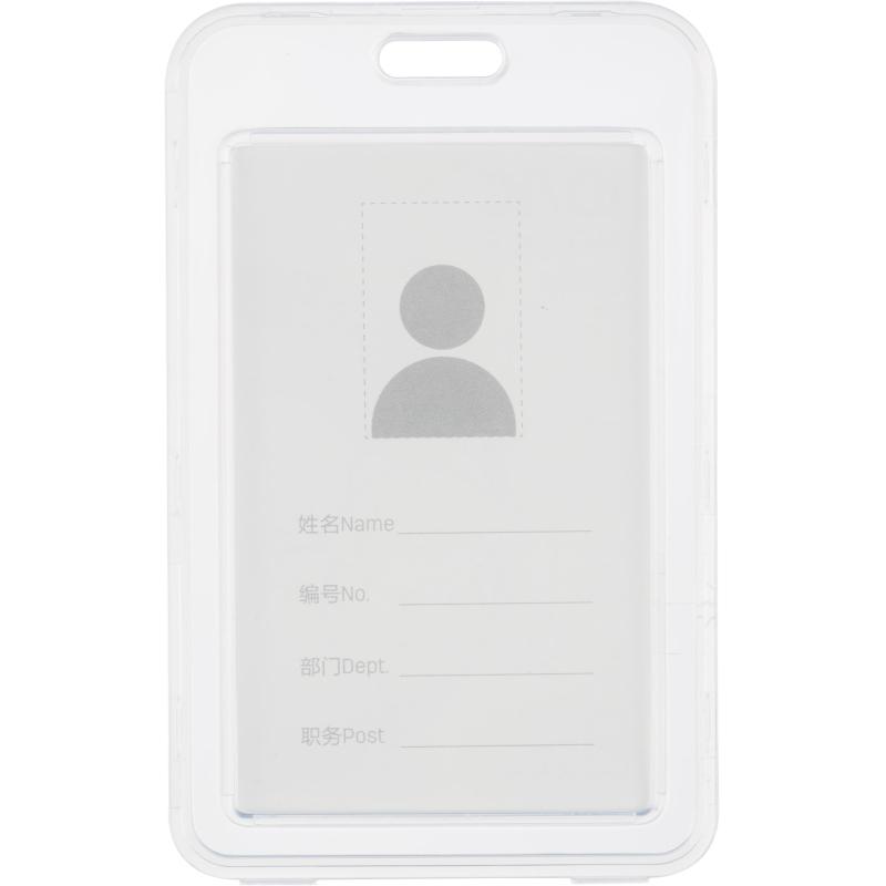 Бейдж Deli 64804 вертик.,на шнурке с клипом., вкладыш: 54x86мм, белый, 1 шт