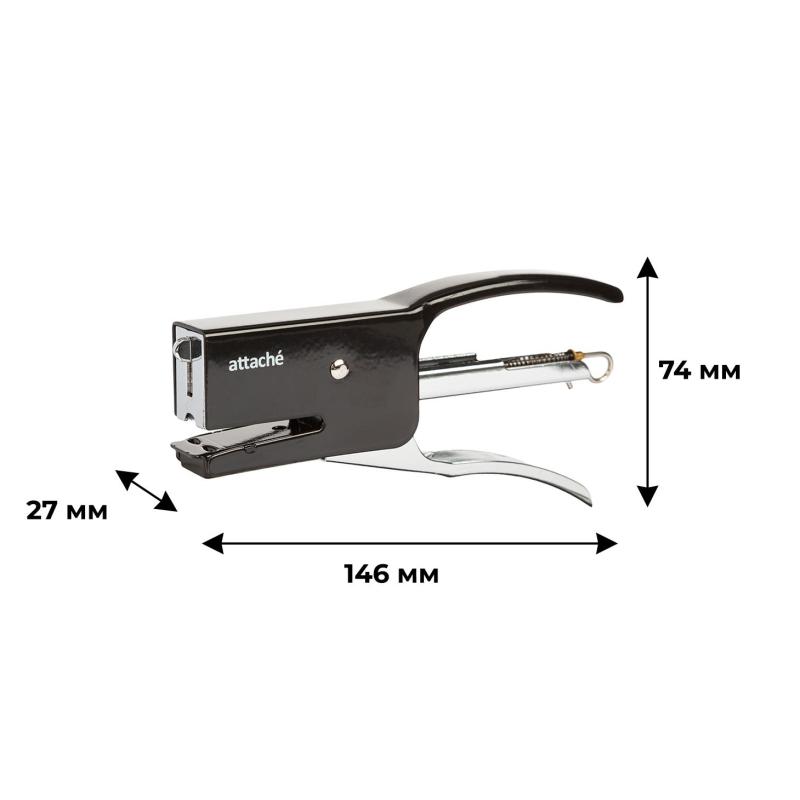 Степлер -плаер Attache(№24/6) до 20 листов,энергосберегающий,металл,черн