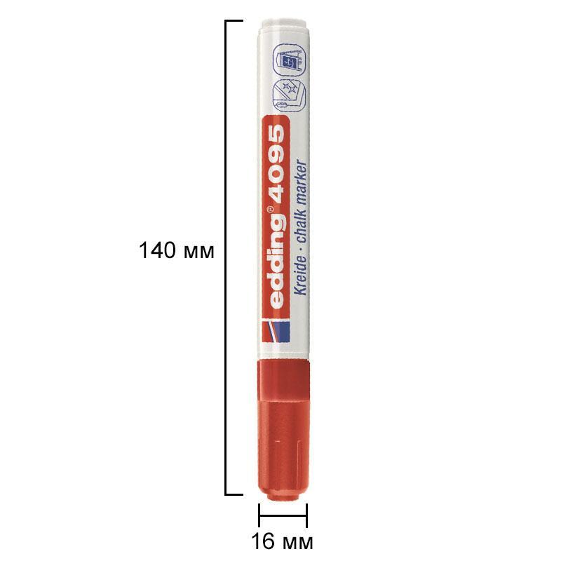 Маркер меловой Edding E-4095 chalk marker красный_002
