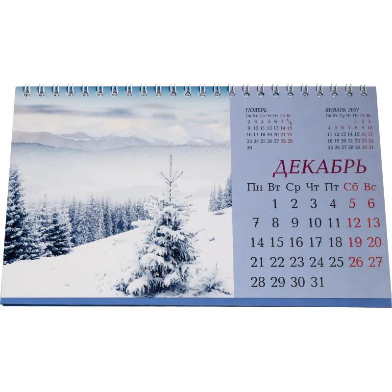 Календарь-домик настольный 2026, Горы и водопады,спир,14л,115г,210х120,2400