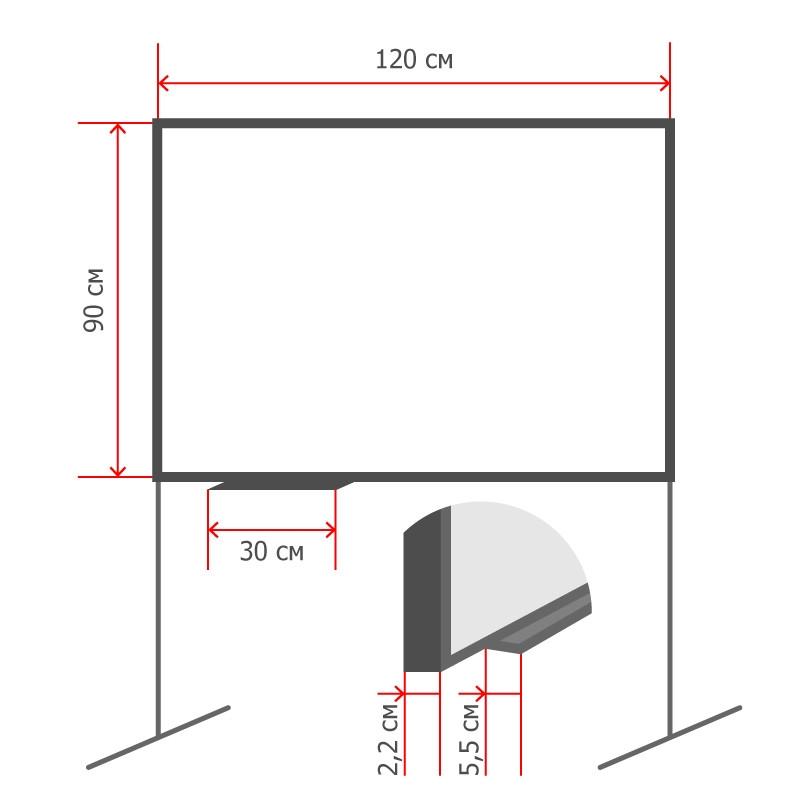 Доска магнитно-маркерная(бел)/пробковая Attache Twist 90х120 вращ.,ролики