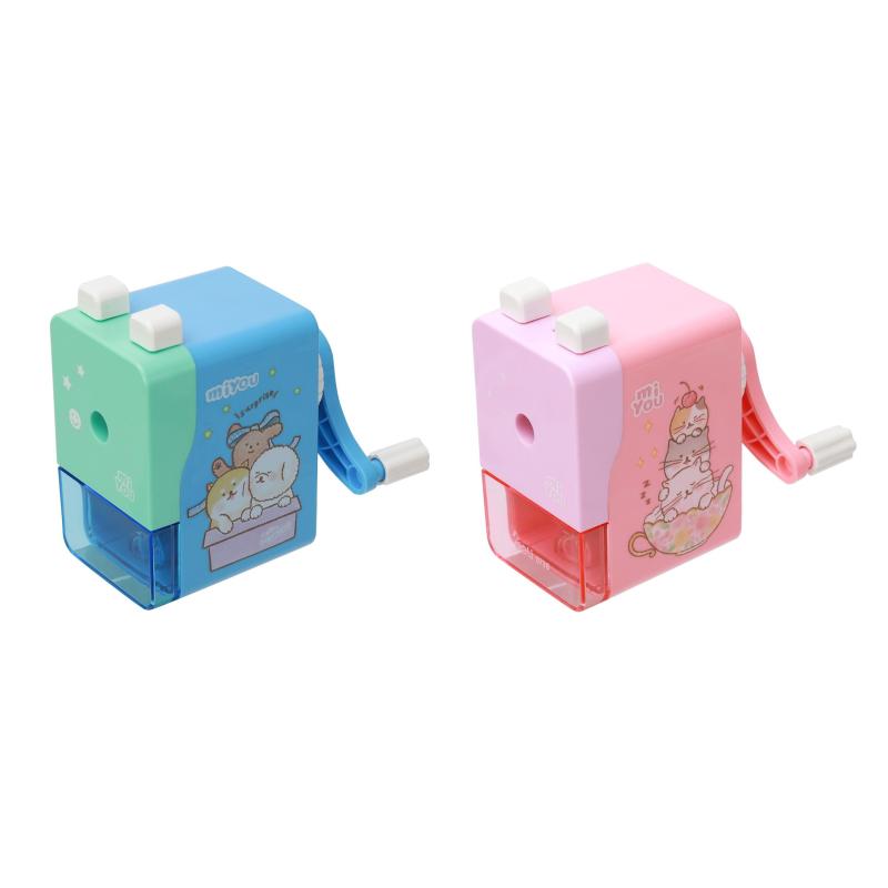 Точилка механическая Deli E0739 MiYou, 1 отв.,пластик,без струбцины ассорти