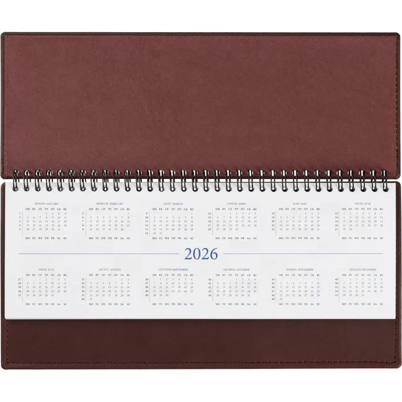 Планинг датированный 2026, бордо 303х150 мм, 120 стр, АТТАСНЕ Вива