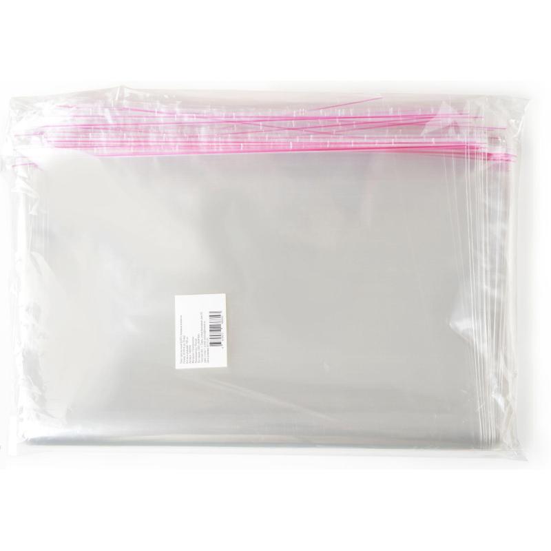 Пакет БОПП 350ммx450мм+40мм клапан со скотчем x35 мкм  , 100 шт/уп    