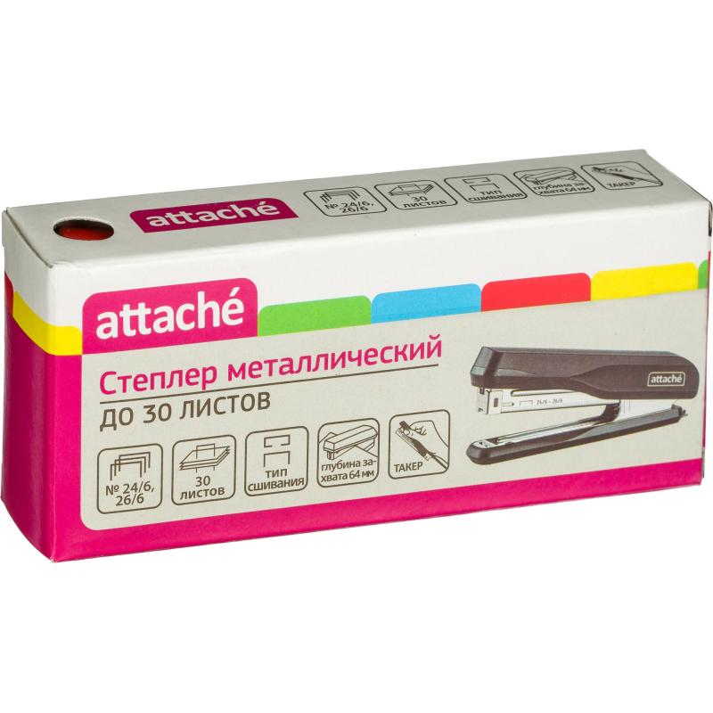 Степлер Attache MSR2430 (№24/6-26/6) до 30 лист.,металл, красный