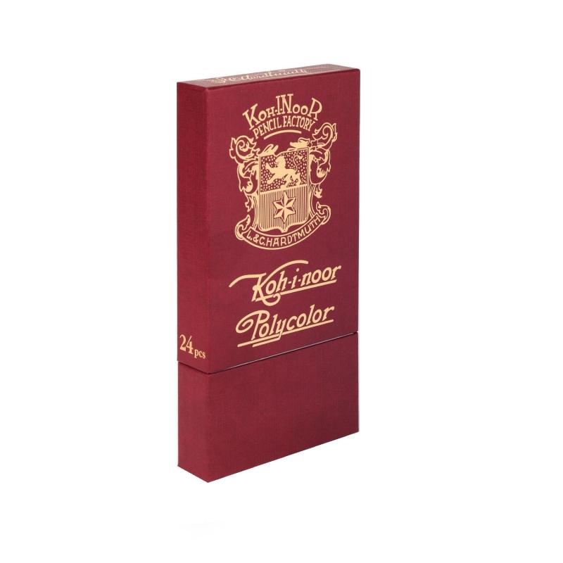 Карандаши цветные худож POLYCOLOR RETRO 3824 24цв/наб пенал 3824024020TK