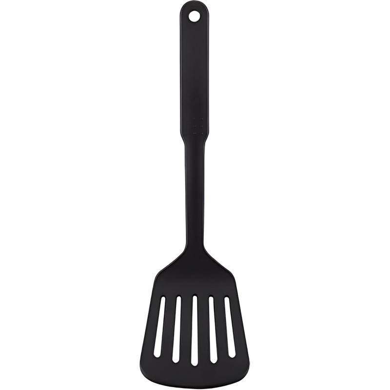 Лопатка с отверстиями (черный нейлон) CUOCO 32.5х9 cм