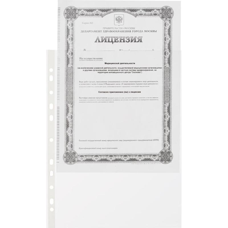 Файл-вкладыш А4 Attache Economy,Стандарт ,100шт./уп.с перф.Россия