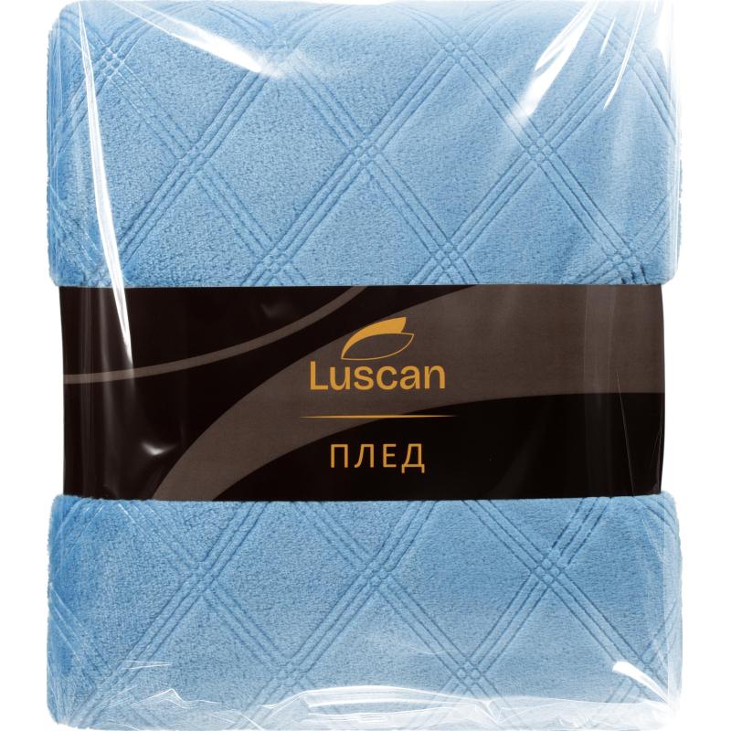 Плед микрофибра Luscan, фактура синий 200х220
