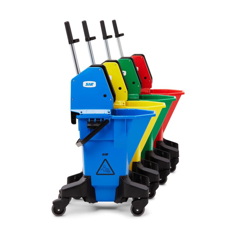 Ведро на колесах SYR 26л (раб.16л) cервисное Эрго NU3 зеленое NU3G