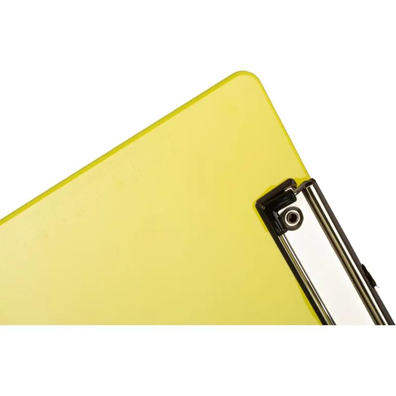 Папка-планшет Attache А4, жесткий пластик 2мм, прозрачный желтый