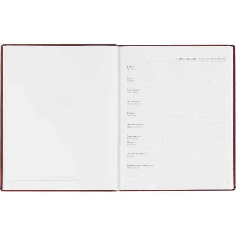 Еженедельник датированный 2026, бордо,А4, 213х265 мм,160 стр,Agenda