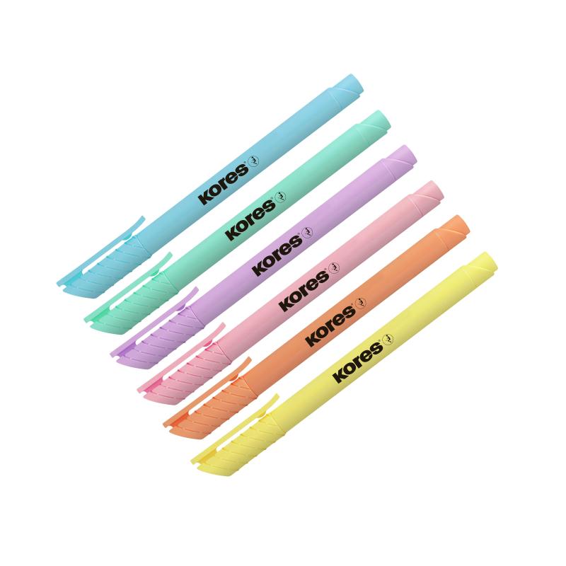 Набор текстовыделителей KORESHIGHLINER PASTEL6ц 1-4ммскош нак36246