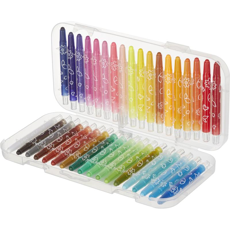 Мелки восковые M&G, круглые, выдвижной механизм, 36 цветов в наб, для детей