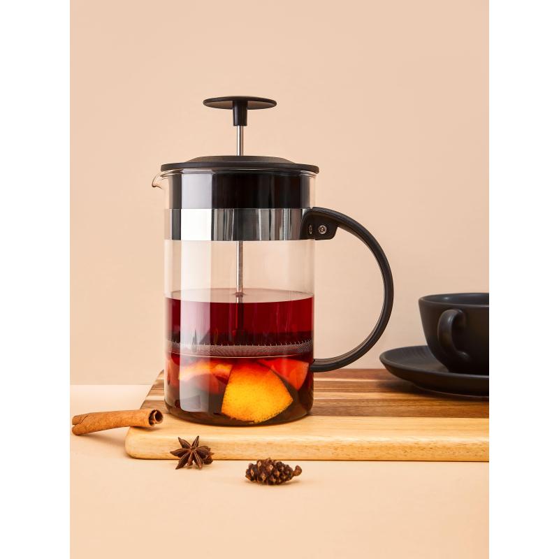 Френч-пресс 800мл Анксери боросил.стекло, пластик ручка, нерж. сталь (B05)