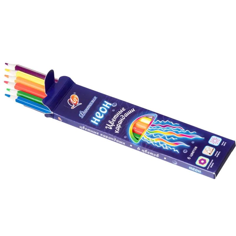 Карандаши цветные Фантазия, неон, 6 цв. 33С 2191-08 набор