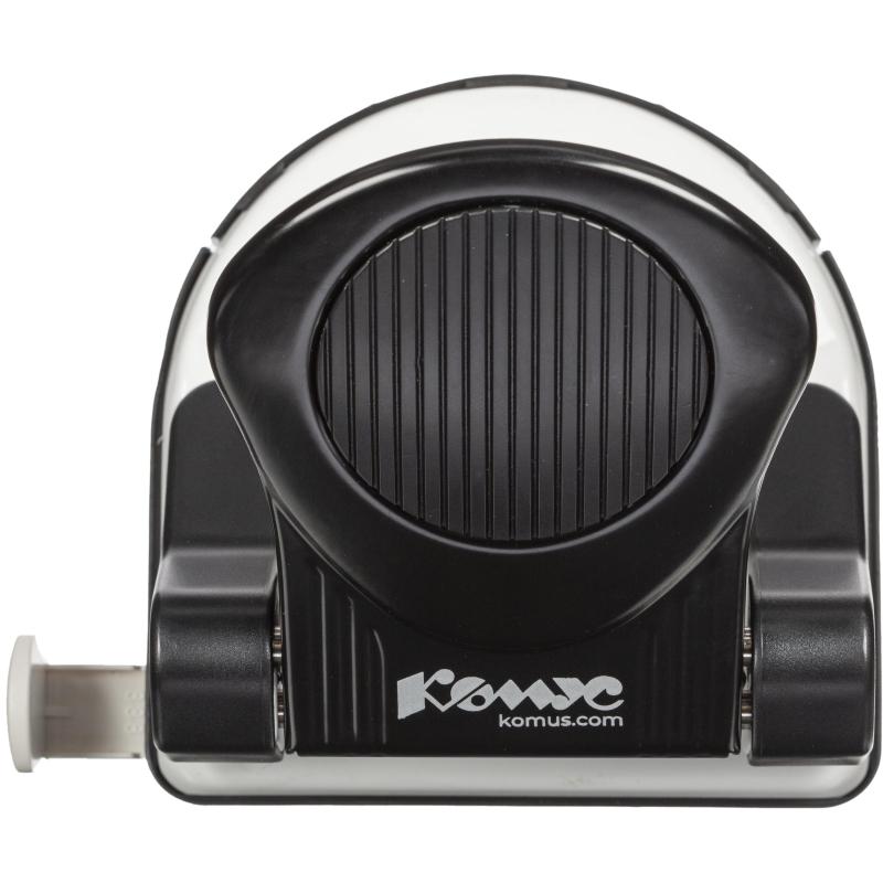 Дырокол Комус MPBK30 до 30 лист., металл, с линейкой и блокиратором, чёрный