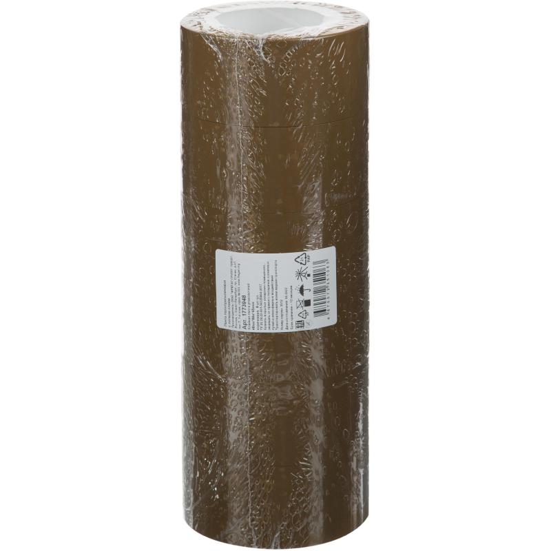 Клейкая лента упаковочная 48мм х 66м, коричневый, 45мкм, 6 шт/уп