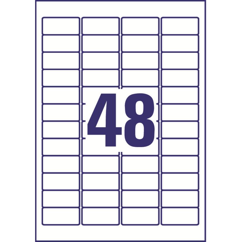 Этикетки самоклеящиеся ПЛЕНОЧНЫЕ L7911-10,  45.7Х21.2 ММ, 480 ШТ, 10 ЛИСТОВ