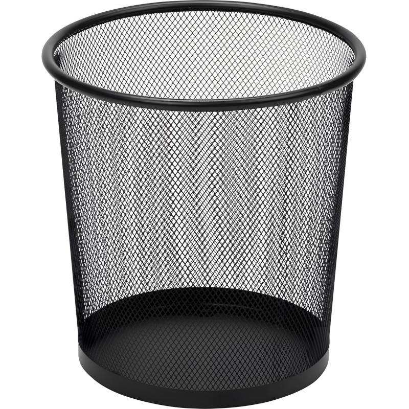 Корзина для мусора круглая Luscan метал cетка  7,8 л черная