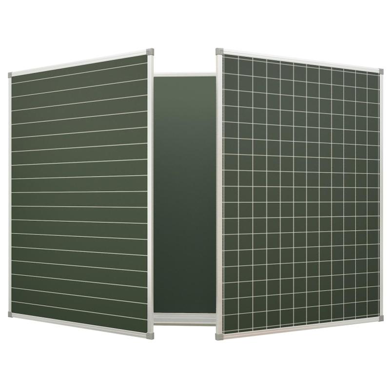 Доска магнитно-меловая Attache 100х300см 3-секц с разлиновкой