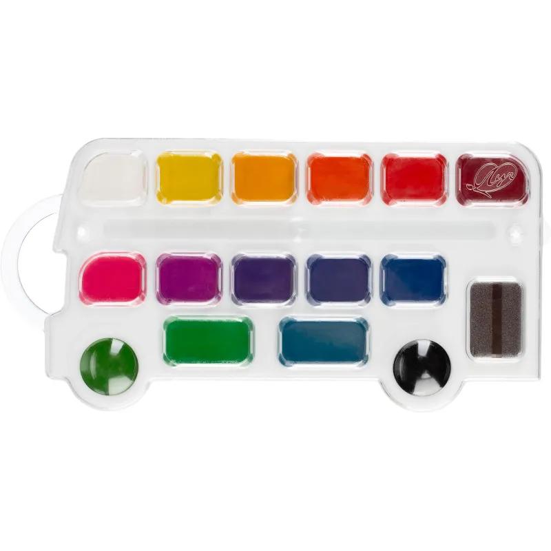 Краски акварельные Кроха Автобус, 16 цв. б/к 34С 2241-08 набор