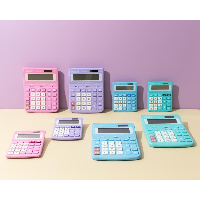 Калькулятор настольный КОМП Attache, AС-223R,8р,дв. пит, розовый,134x107x34