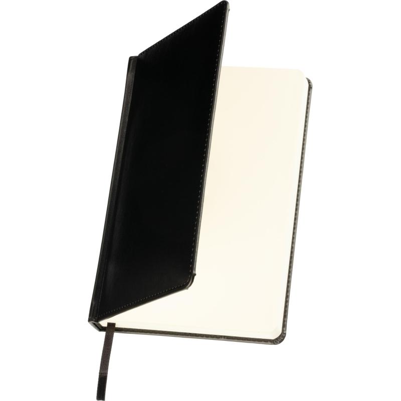 Ежедневник недатированный Attache А5, 160л, 138x213мм под кожу, черный