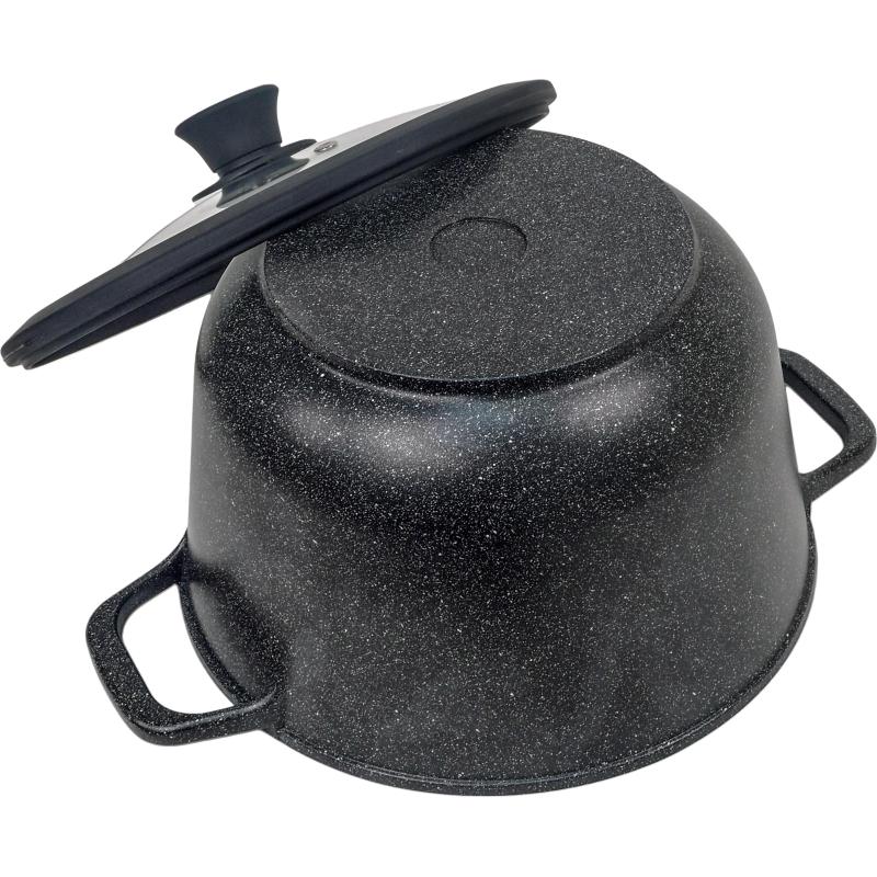 Казан 5 л. с крышкой Panairo Harfe Black