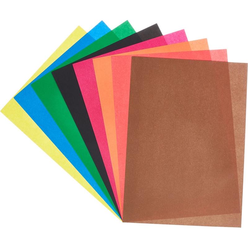 Бумага цветная Комус Класс 8л, 8цв, А4, Живая природа, офсет