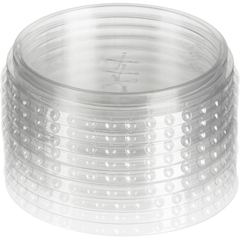 Крышка для стакана d95мм плоская с отверстием ПЭТ 1000шт/кор