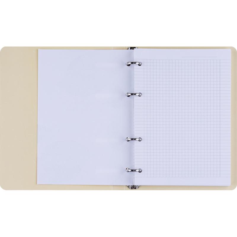 Тетрадь общая, BS, А5, 120л., клетка, кольца, Flora, персики N4236